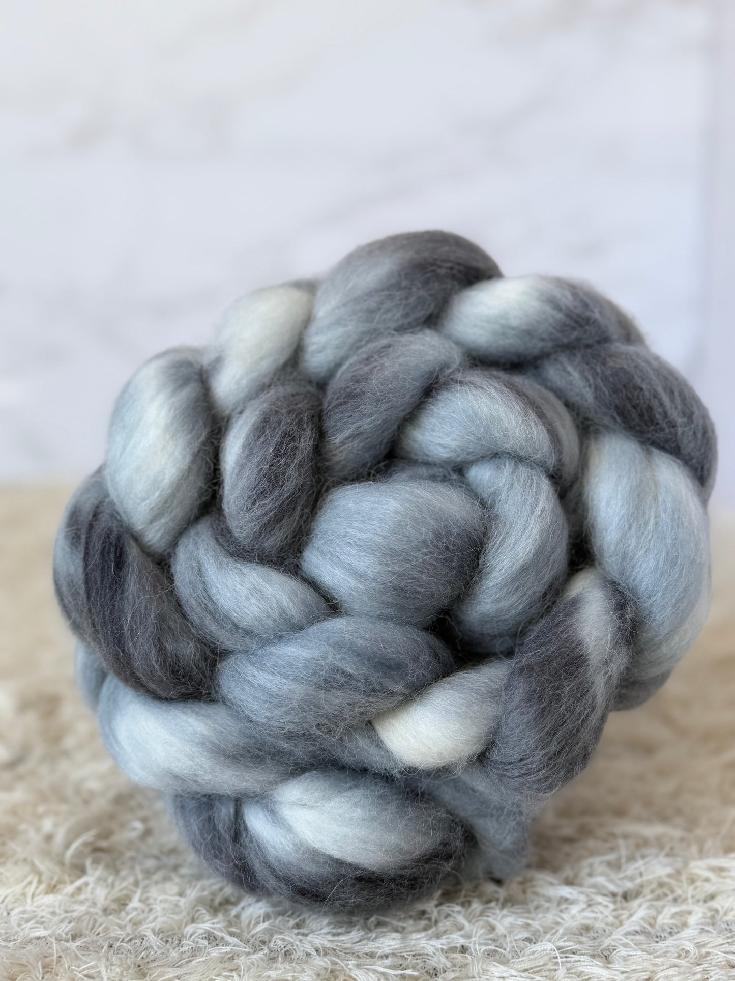 Storm Clouds-Merino/Alpaca Combed Top Braid
