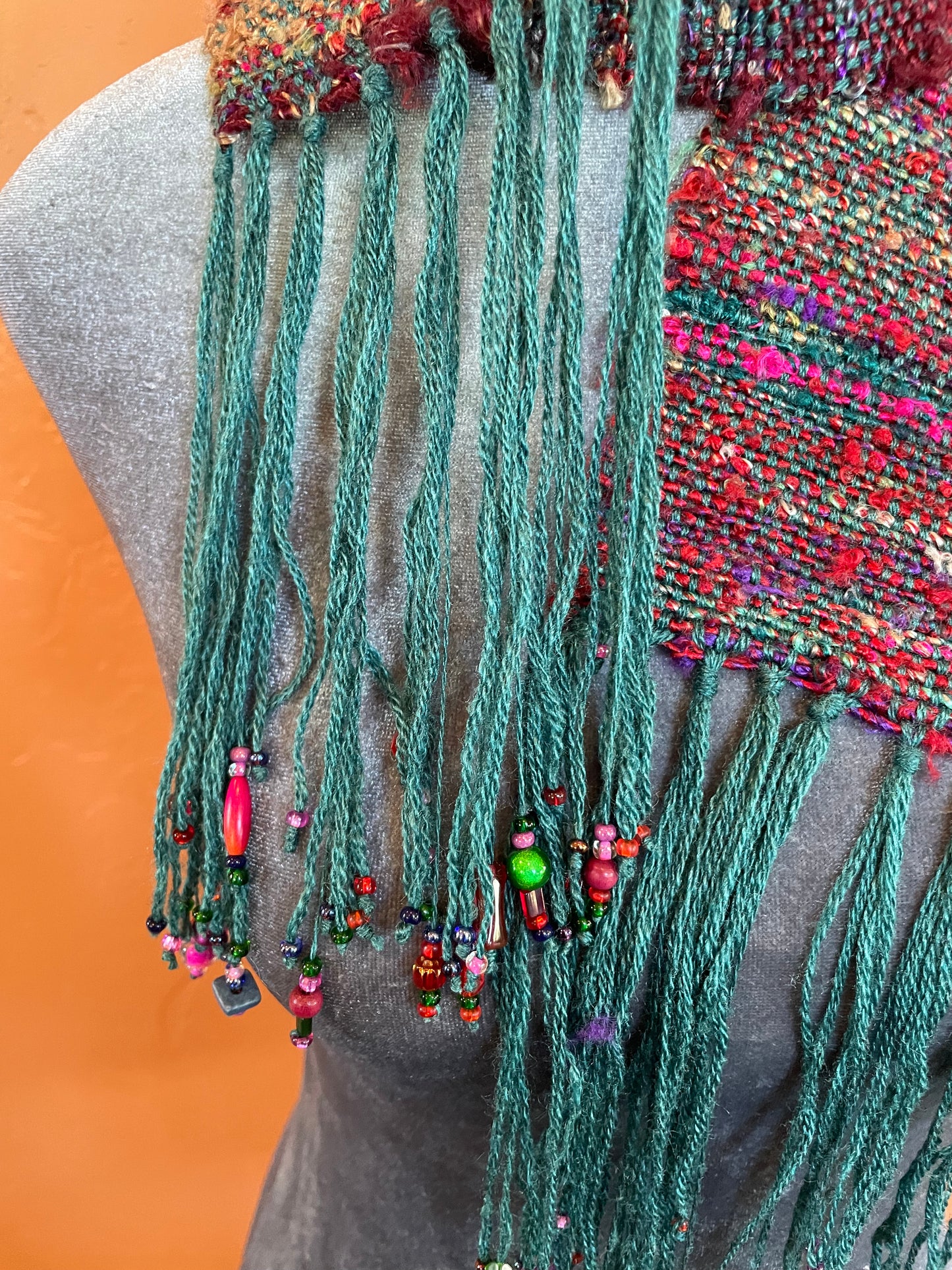 Handwoven Beaded Scarf