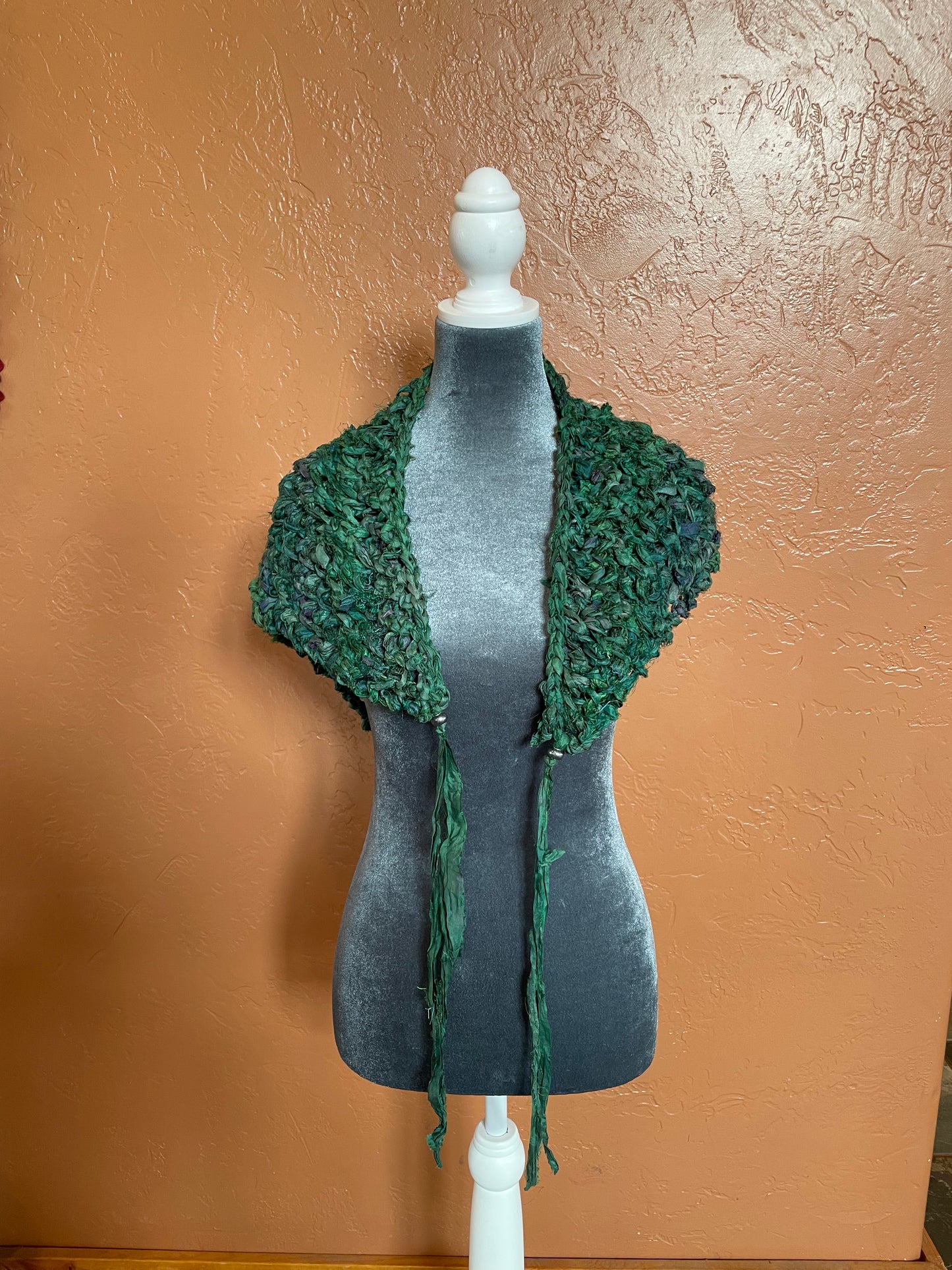 Sari silk ribbon shawl