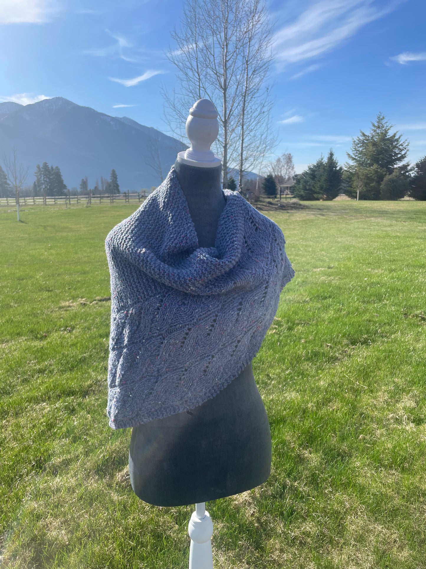 Blue sky shawl