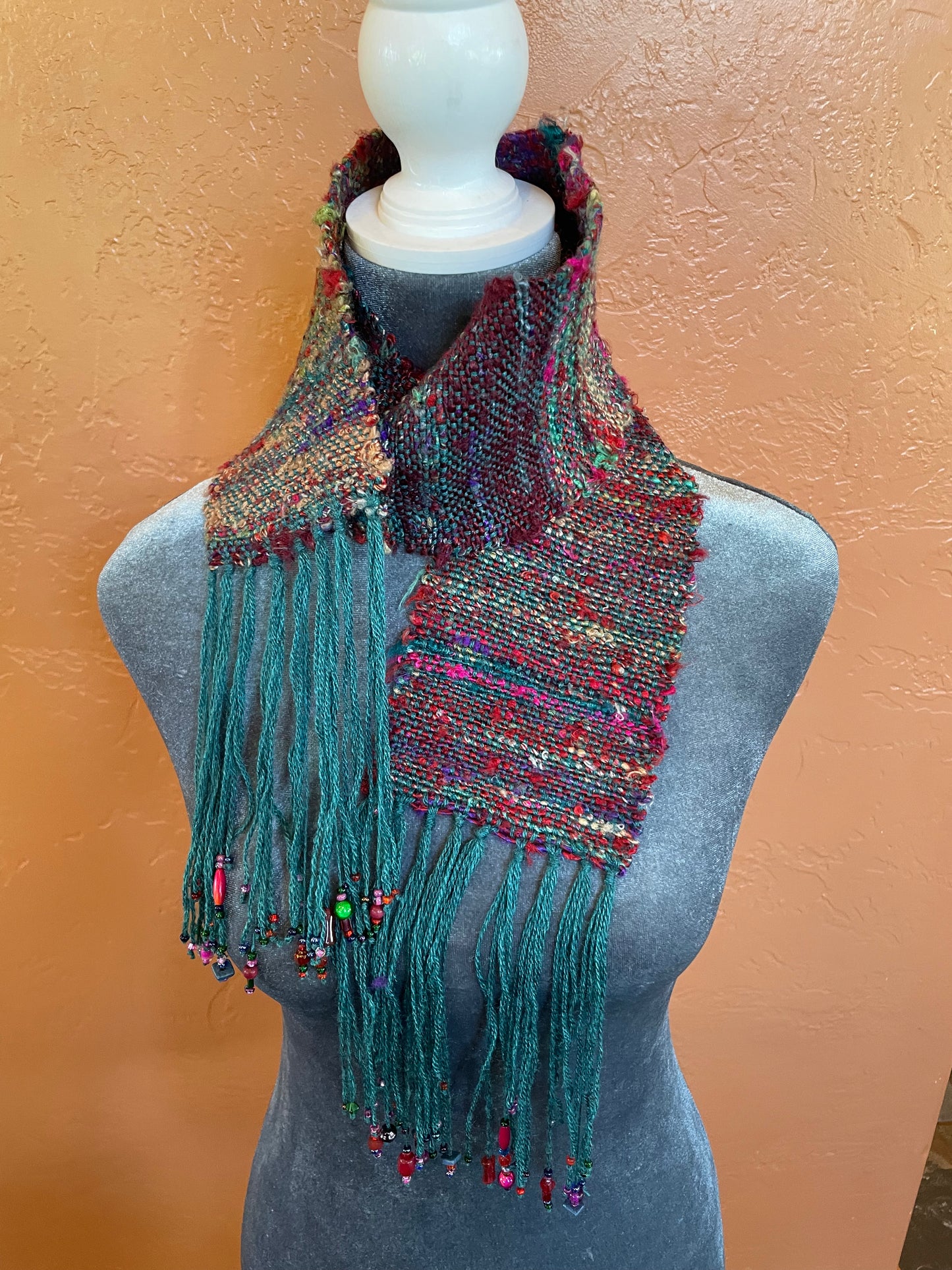 Handwoven Beaded Scarf