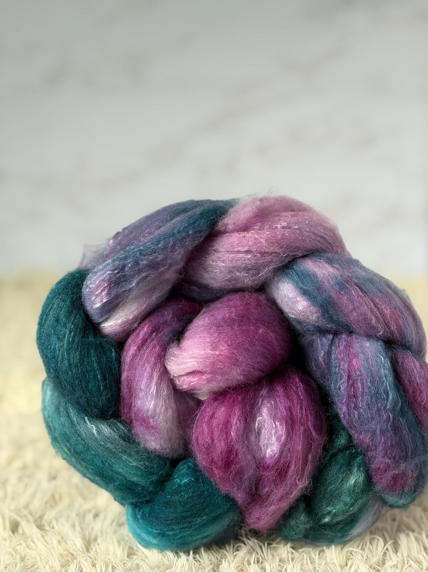 Huckleberry-Hand Dyed Merino/Silk Top