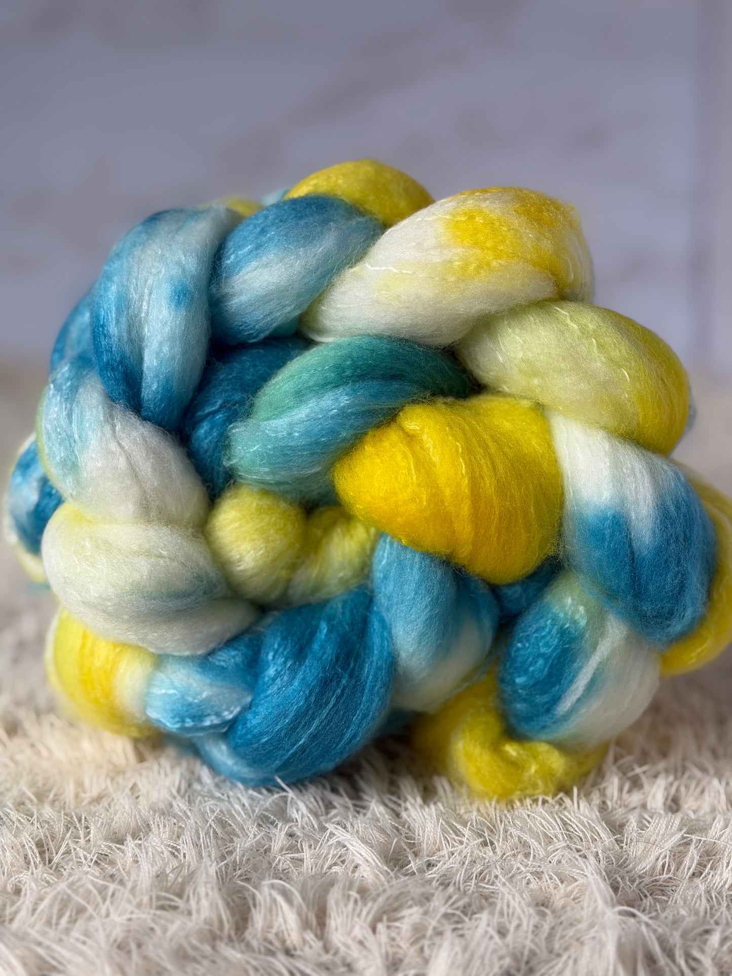 Canola Fields Forever-Hand-dyed Merino/Silk Top