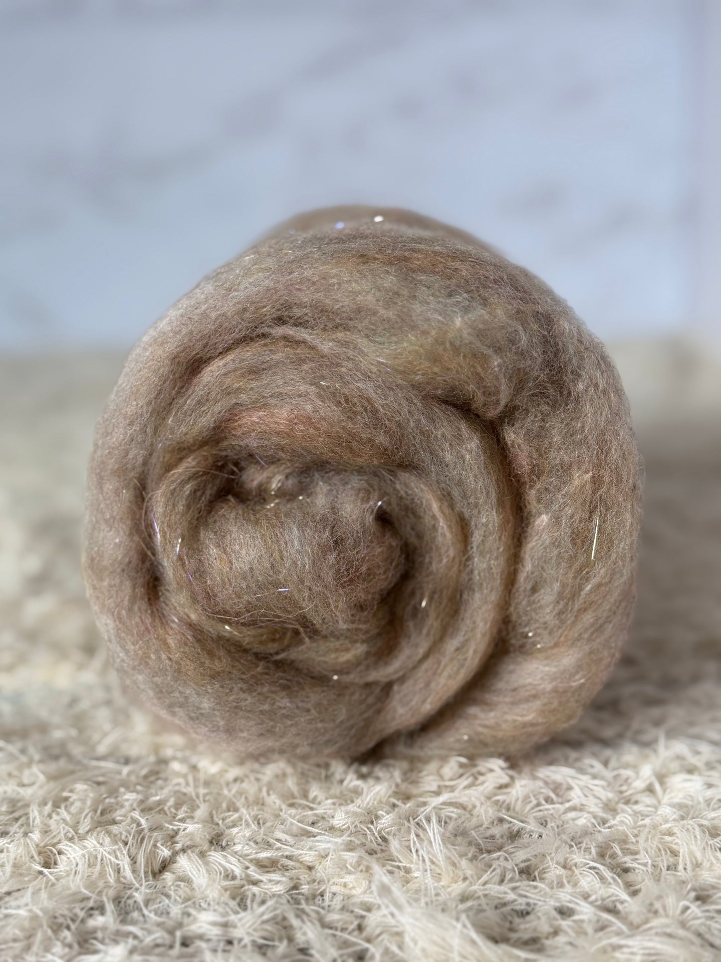 Toasted Marshmallow-2 oz. Hand Blended Spinning Batt
