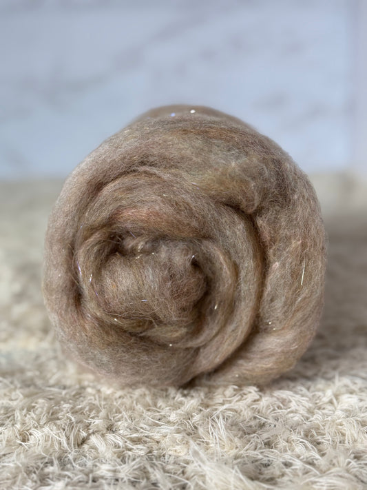 Toasted Marshmallow-2 oz. Hand Blended Spinning Batt