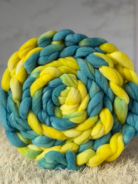 Canola Fields Forever-Hand-dyed Targhee Top