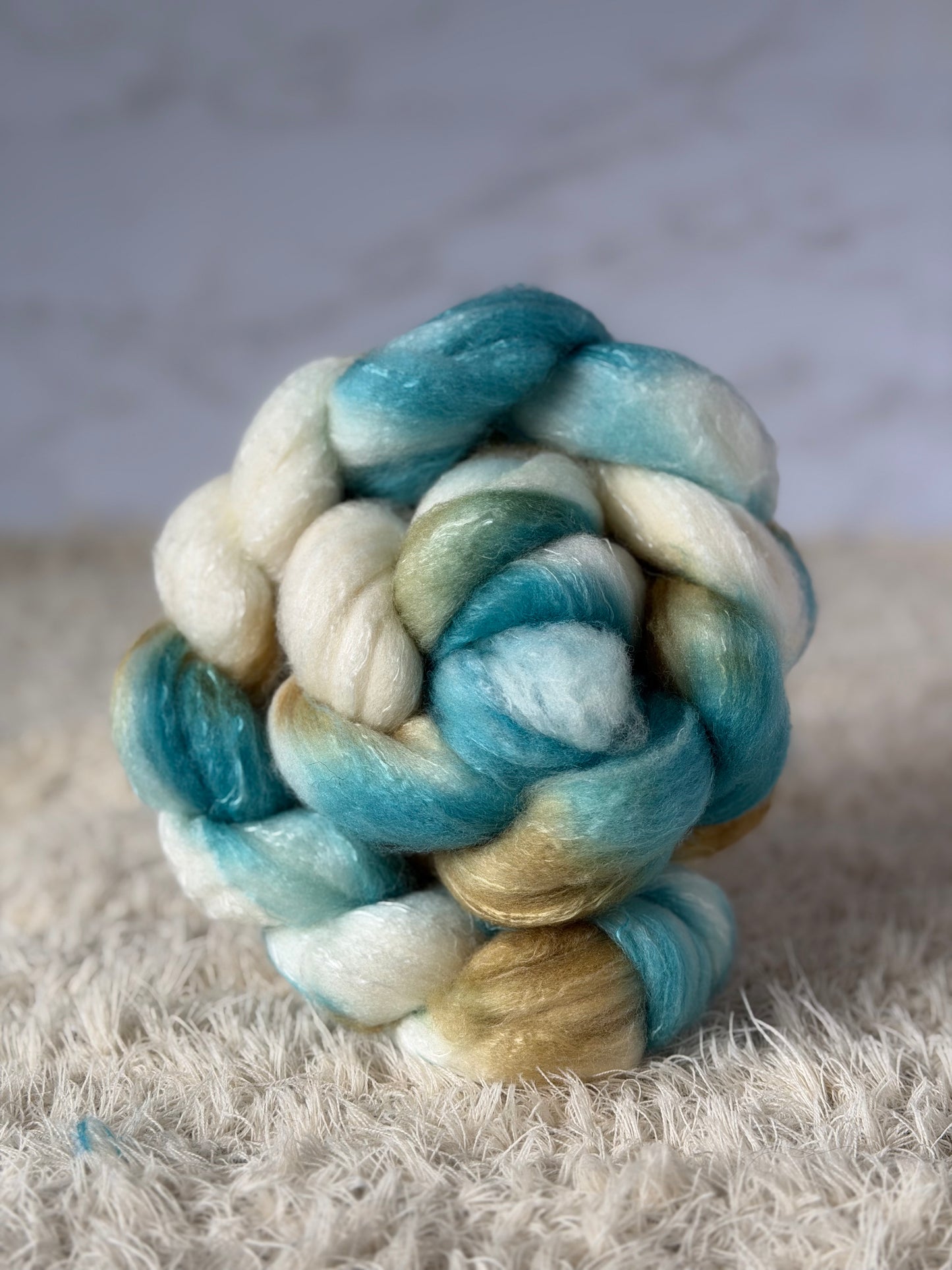Sand & Sea-Hand Dyed Merino/Silk Top