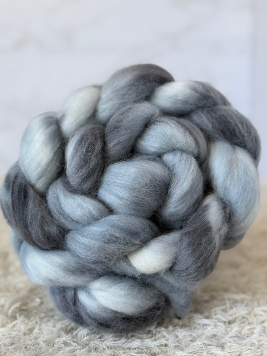 Storm Clouds-Merino/Alpaca Combed Top Braid