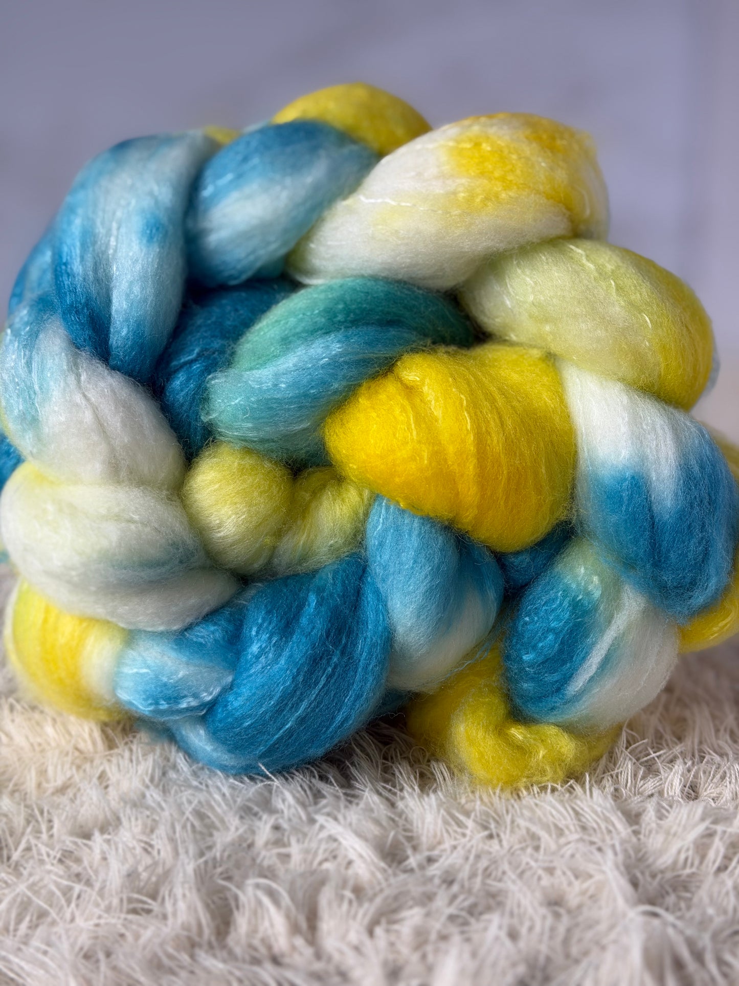 Canola Fields Forever-Hand-dyed Merino/Silk Top