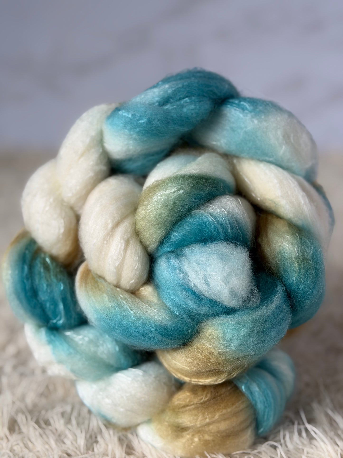 Sand & Sea-Hand Dyed Merino/Silk Top