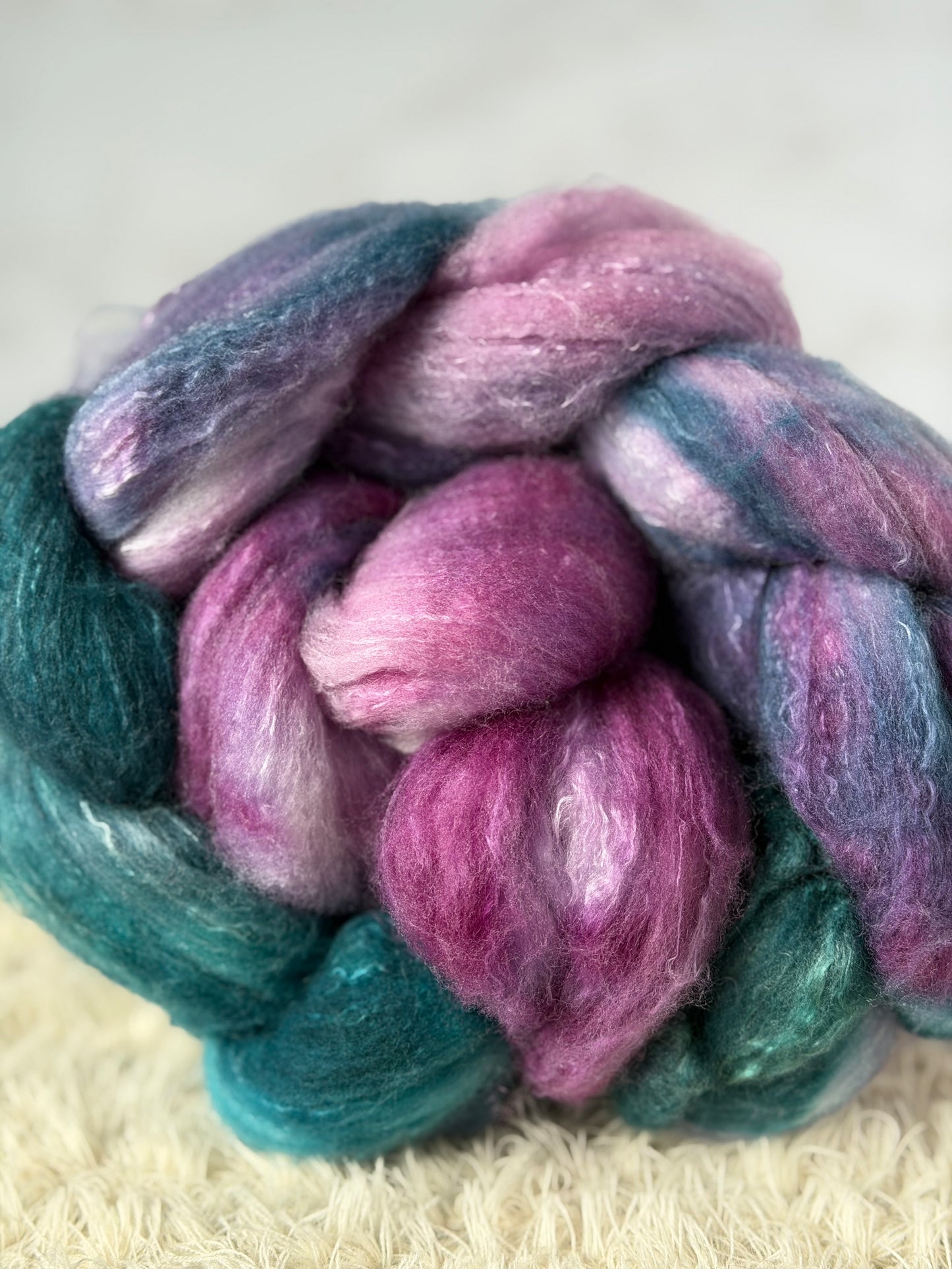 Huckleberry-Hand Dyed Merino/Silk Top